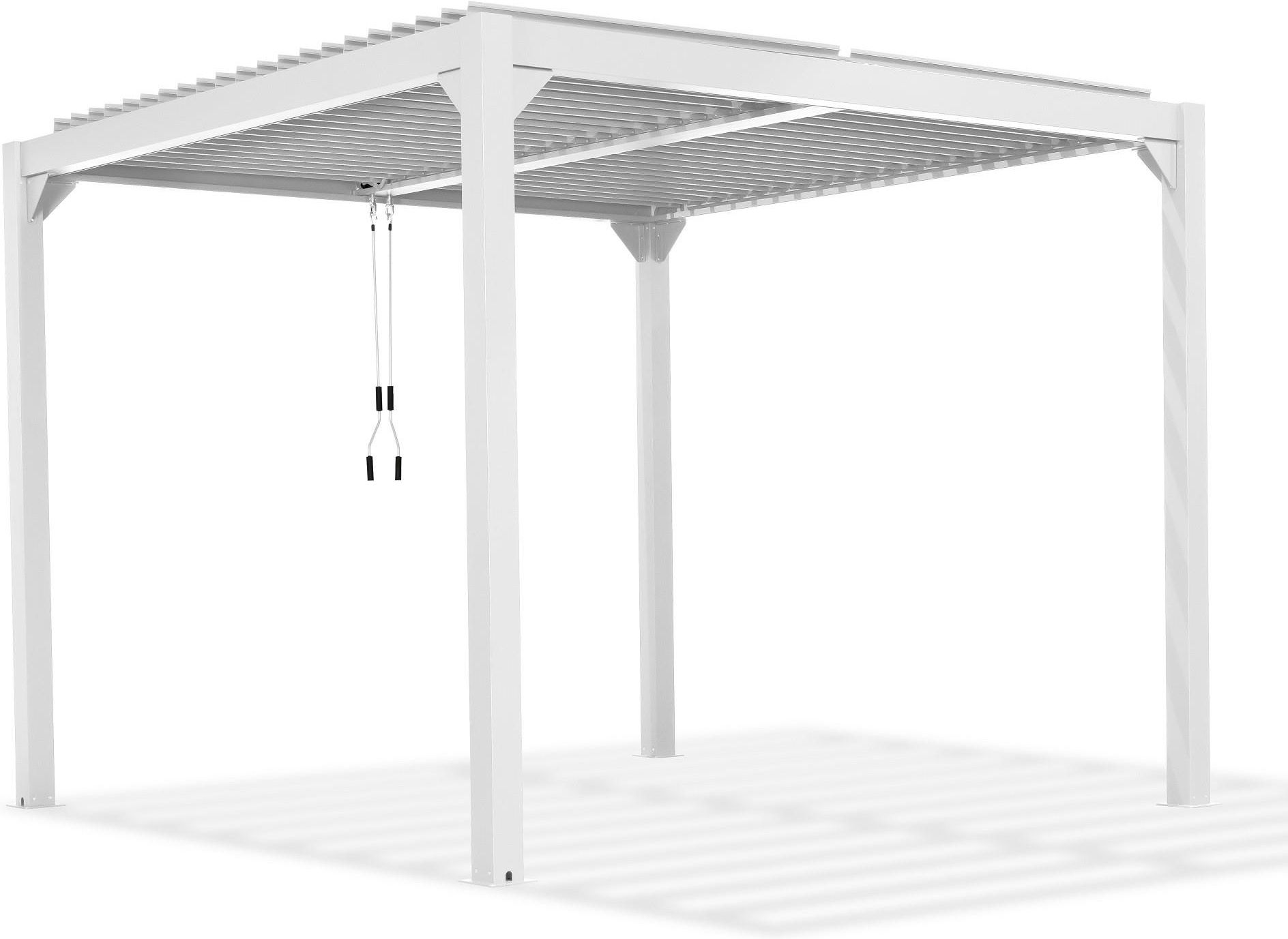 Zdjęcie Grindi Pergola Tarasowa Biała Aluminiowa Z Otwieranym Dachem Kea I 3X4M 961023 - Gdańsk