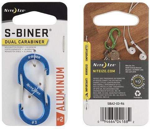 Nite Ize Karabińczyk S Biner Aluminium Dual Carabiner 2 Blue Sba2 03 R6