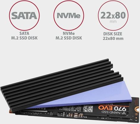 Axagon Clr-M2L3 Radiator Cooler Na Dysk Ssd M.2 2280 (CLRM2L3) - zdjęcie 5