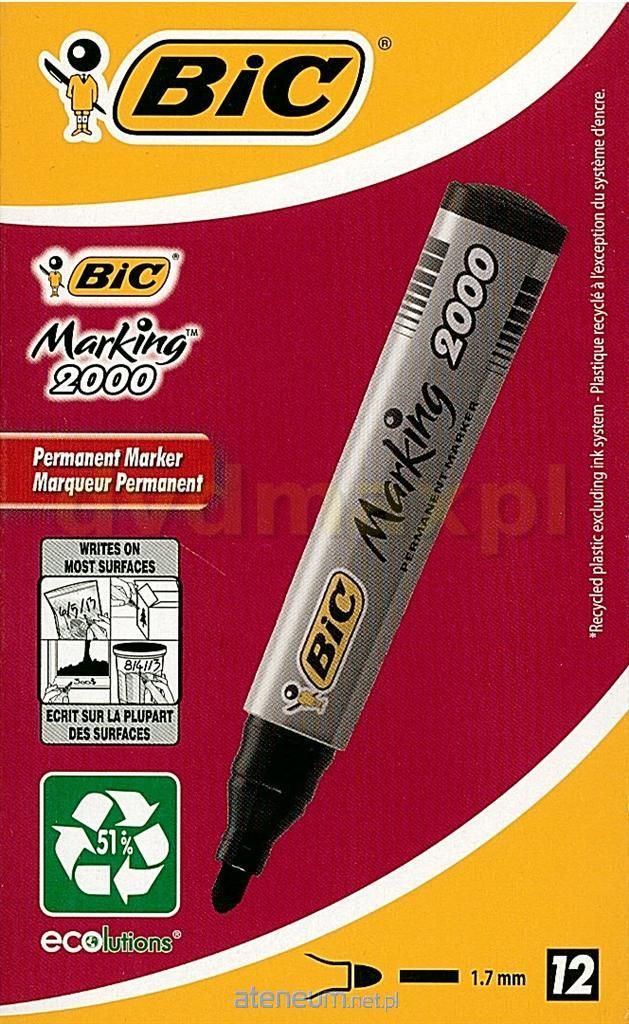 Bic Marker Permanentny Okr G Y Czarny Ceny I Opinie Ceneo Pl