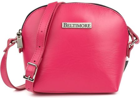 Beltimore Różowa Mała Damska Torebka Skórzana Pasek N22 - zdjęcie 3