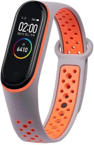 Hurtel Zamienna Silikonowa Opaska Pasek Do Xiaomi Mi Band Dots Szaro