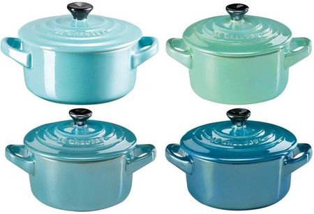 Le Creuset Zestaw 4 Mini-Cocotte Metallics Niebiesko-Zielony - zdjęcie 2