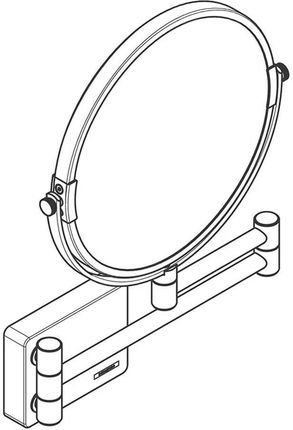HANSGROHE ADDSTORIS - LUSTERKO KOSMETYCZNE ŚCIENNE Z RAMIENIEM BRĄZ SZCZOTKOWANY - 41791140 - zdjęcie 2