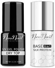 Zdjęcie NeoNail Dry Top, Base 6In1 Silk Protein, Top i Baza Proteinowa 2x 7.2ml - Ożarów Mazowiecki