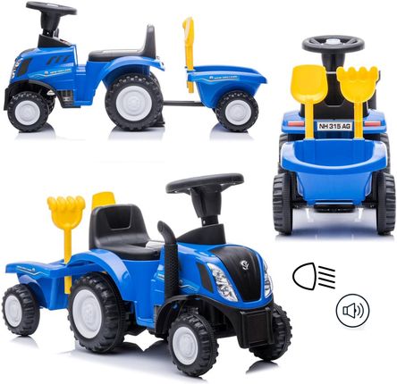 Sun Baby Jeździk Traktor Z Przyczepą New Holland Niebieski - zdjęcie 2