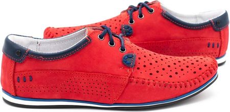 Buty męskie mokasyny 875 lato czerwone - zdjęcie 3