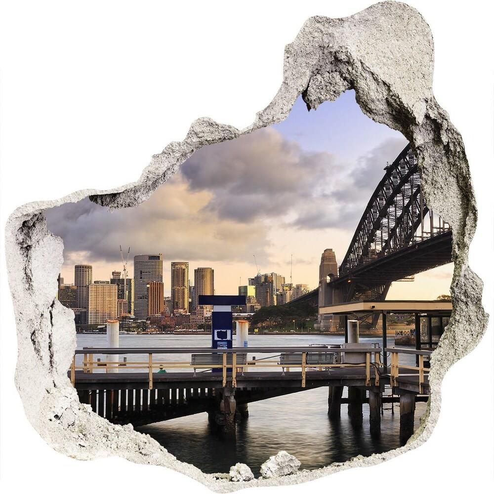 Wallmuralia Pl Fototapeta dziura na ścianę 3d Most w Sydney