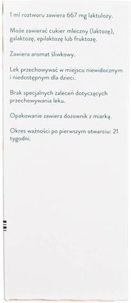 Duphalac Fruit Lactulosum syrop na zaparcia o smaku śliwkowym 500ml - zdjęcie 2