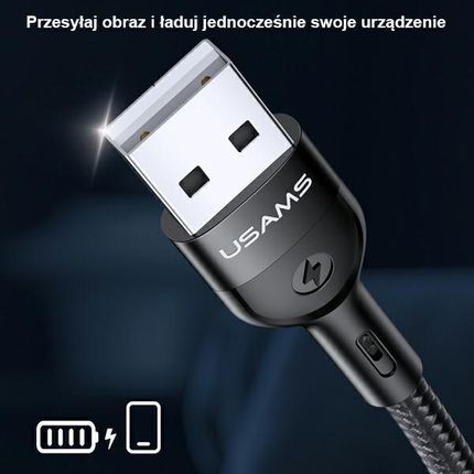 Usams US-SJ442 2m czarny (SJ442HD01) - zdjęcie 2