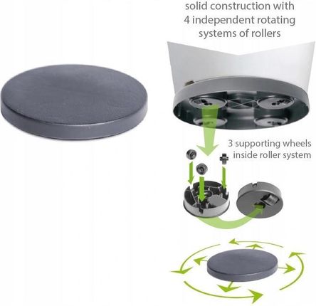 Platforma Jezdna Pod Donicę 37 Cm Antracytowa - zdjęcie 3