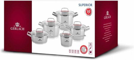 Superior Kpl.Garnków 10Elem.Ind 319P 16-1,5L/20-2,5L/24-2,5L/24-4L/24-5,5L - zdjęcie 3