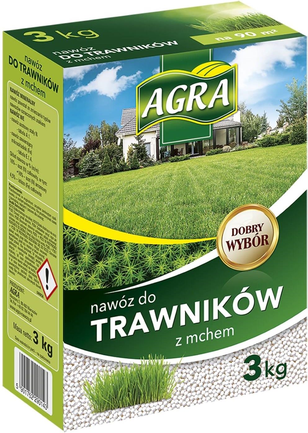 Nawóz Agra Nawóz Granulat Do Trawników Z Mchem 3Kg Ceny i opinie