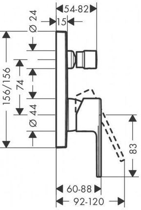 Hansgrohe Vernis Shape Czarny Matowy 71468670 - zdjęcie 2