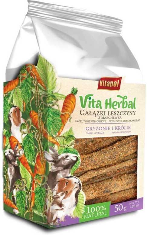 Vitapol Vita Herbal Gałązki Leszczyny Z Marchewką Dla Gryzoni Królika