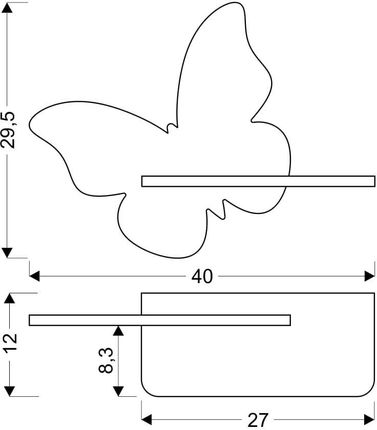 Candellux Lighting Butterfly Lampa Kinkiet Iq Kids Z Przewodem Z Wł I Wtyczką Miętowy (2185160) - zdjęcie 2