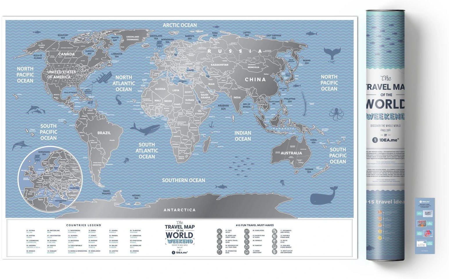 Zdjęcie Mapa Zdrapka Świat Travel Map Weekend World 1Dea.M - Warszawa