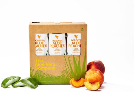 Trójpak Forever Aloe Peaches™. Trójpak (3 x 1 litr) nektaru z miąższem z liści aloesu o smaku brzoskwiniowym wzbogacony witaminą C (7773) - zdjęcie 3