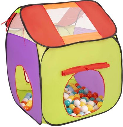 Kiddymoon Partners Plac zabaw 3w1 100X Z Piłeczkami 6cm Mix Biały-Żółty-Pomarańcz-Babyblue-Turkus (1716643) - zdjęcie 2