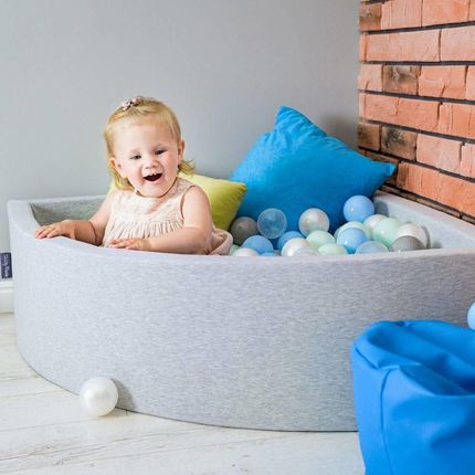 KiddyMoon Suchy basen okrągły z piłeczkami 17684409 90 cm x 30 cm - zdjęcie 2