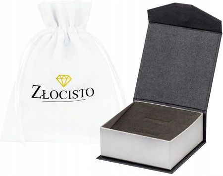 Złota zawieszka wisiorek z brylantami i topazem - zdjęcie 3