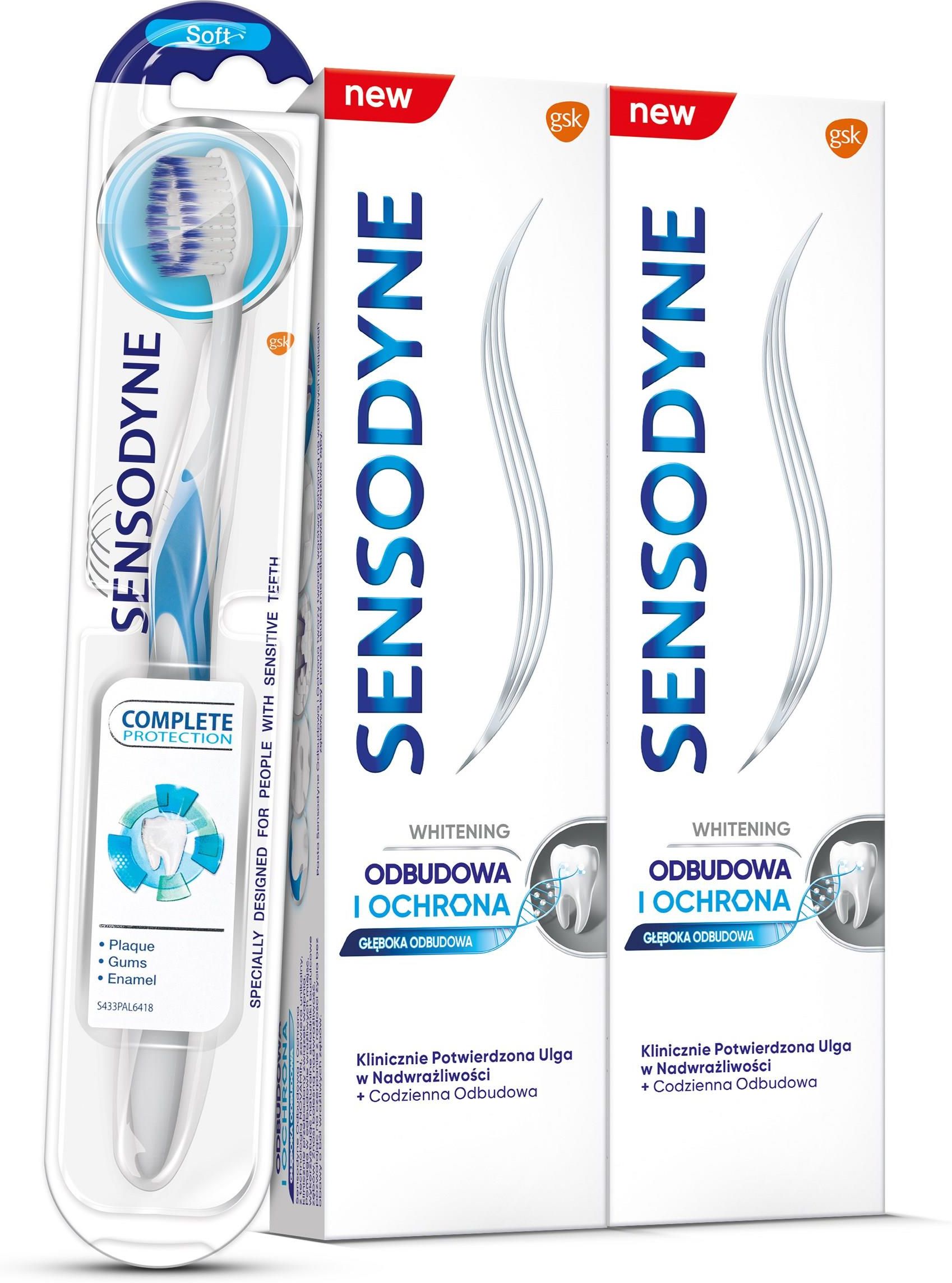 Sensodyne Odbudowa I Ochrona Whitening Pasta Do Wra Liwych Z B W X Ml