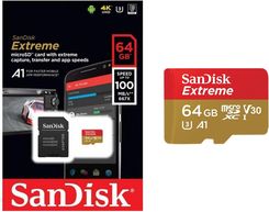 Karta pamięci do aparatu Sandisk Karta Extreme Micro 64Gb V30 U3 A1 100Mb/S - zdjęcie 1