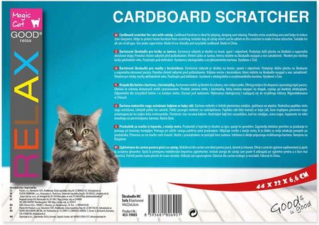 Magic Cat Sofa 3 Kartonowy Drapak Dla Kota 44X22X6,6Cm - zdjęcie 4