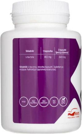 Aliness L-Taurine Tauryna 800 mg 100kap - zdjęcie 4