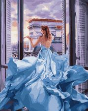 Zdjęcie Twoje-Hobby Malowanie Po Numerach 40X50Cm Dziewczyna W Niebieskiej Sukience - Puławy