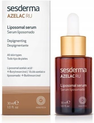 Sesderma Azelac RU Serum + Luminous Fluid Cream ZESTAW liposomowe 30 ml Emulsja rozświetlająca SPF 50 Kartonik - zdjęcie 2