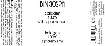 BINGOSPA Kolagen 100% Z Jadem Żmii 100 ml - zdjęcie 2