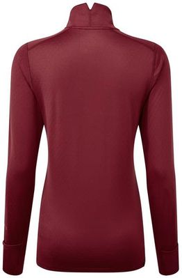 Ronhill Bluza Biegowa Damska Tech Prism 1/2 Zip Tee Bordowa - zdjęcie 2