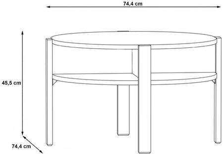 Forte Coffee Tables Cftt5024 D78 Stolik Okolicznościowy 134039 134039 - zdjęcie 2