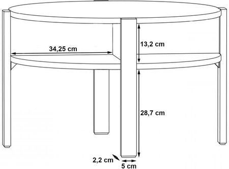 Forte Coffee Tables Cftt5024 D78 Stolik Okolicznościowy 134039 134039 - zdjęcie 3