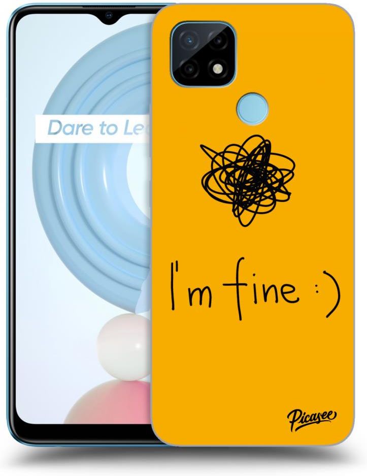 Silikonowe Czarne Etui Na Realme C21 I Am Fine Etui Na Telefon