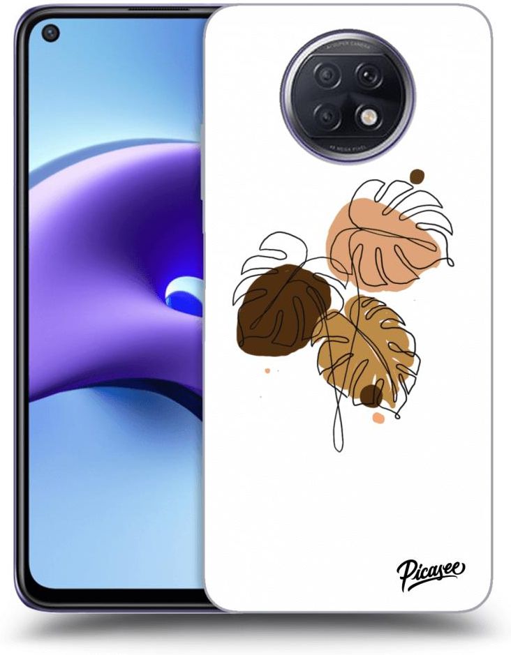 Silikonowe Czarne Etui Na Xiaomi Redmi Note 9T Monstera Etui Na