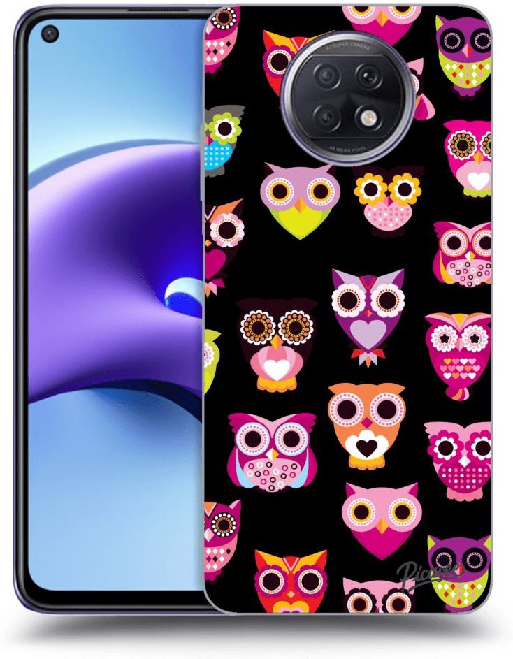 Silikonowe Czarne Etui Na Xiaomi Redmi Note 9T Owls Etui Na Telefon