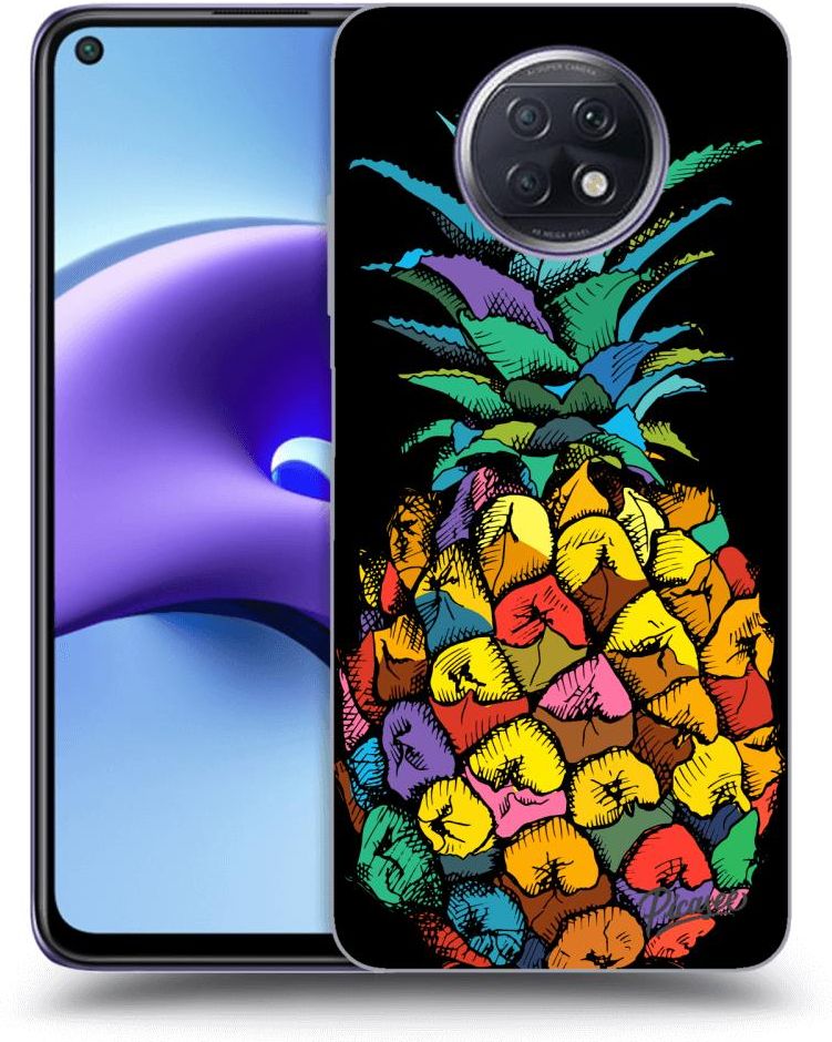 Silikonowe Czarne Etui Na Xiaomi Redmi Note 9T Pineapple Etui Na