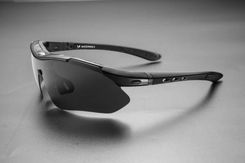 Zdjęcie Wozinsky okulary sportowe rowerowe przeciwsłoneczne polaryzacyjne polaryzacja z zestawem szkieł + nakładka korekcyjna czarny (WSG-B01) - Białystok