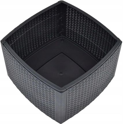 Stolik Boczny Antracytowy 54X54X36,5cm Plastik - zdjęcie 3