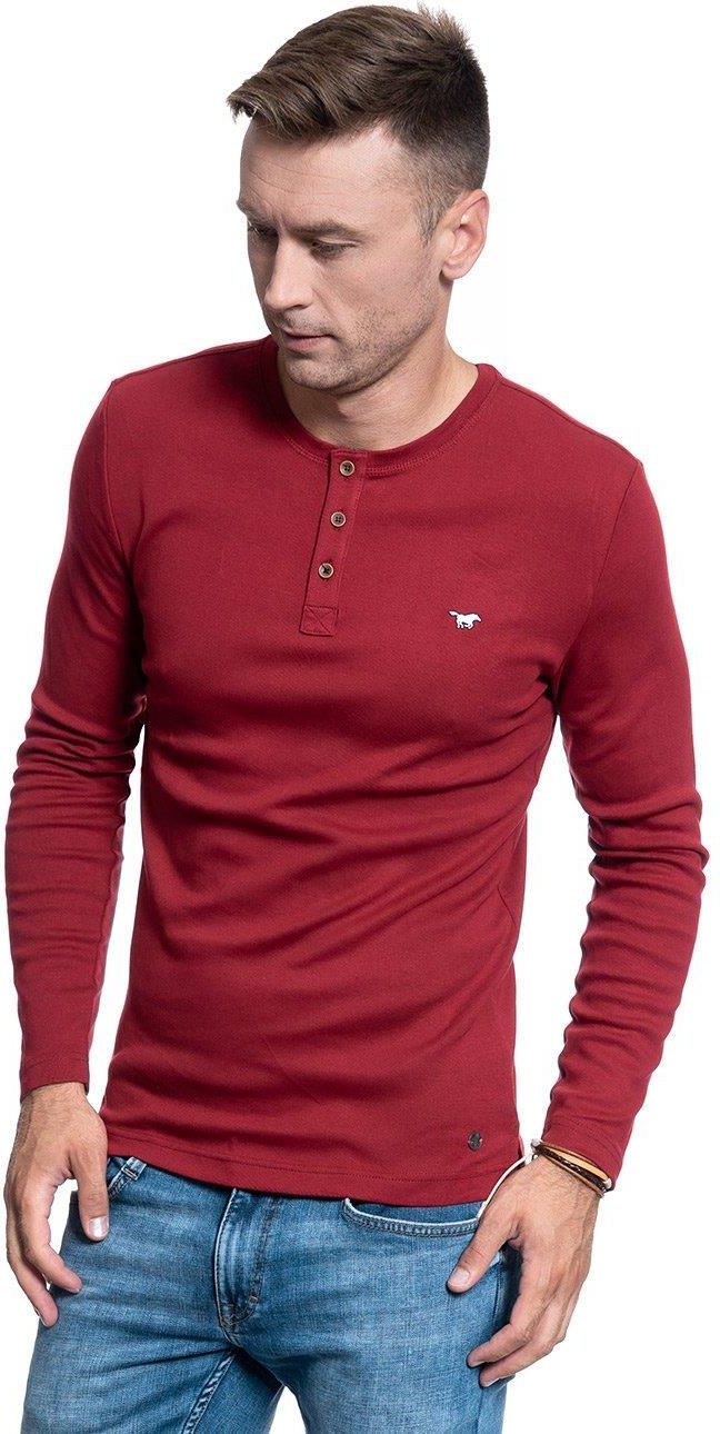 Mustang Męski Longsleeve Anton C Henley Biking Red 1009976 7145 Ceny