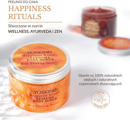 Yoskine Happiness Rituals Peeling Cukrowy Do Ciała Satsuma 300G - zdjęcie 3