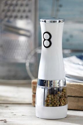 Upominkarnia Młynek Do Soli I Pieprzu Salt N´ Pepper Biały Srebrny - zdjęcie 2