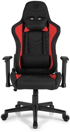 Sense7 Fotel Spellcaster Materiałowy Czarno-Czerwony - zdjęcie 2