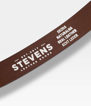 Stevens Skórzany Pasek Skóra Z Ciętego Lica Jakość 3cm Unisex - zdjęcie 2