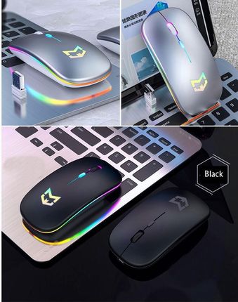 Mobilari Mysz Bezprzewodowa A2 Czarna Ładowana Usb (M444015BK) - zdjęcie 2