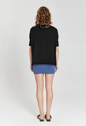 by Insomnia Koszulka oversize FOXY T-SHIRT WISKOZA CZARNY - zdjęcie 3