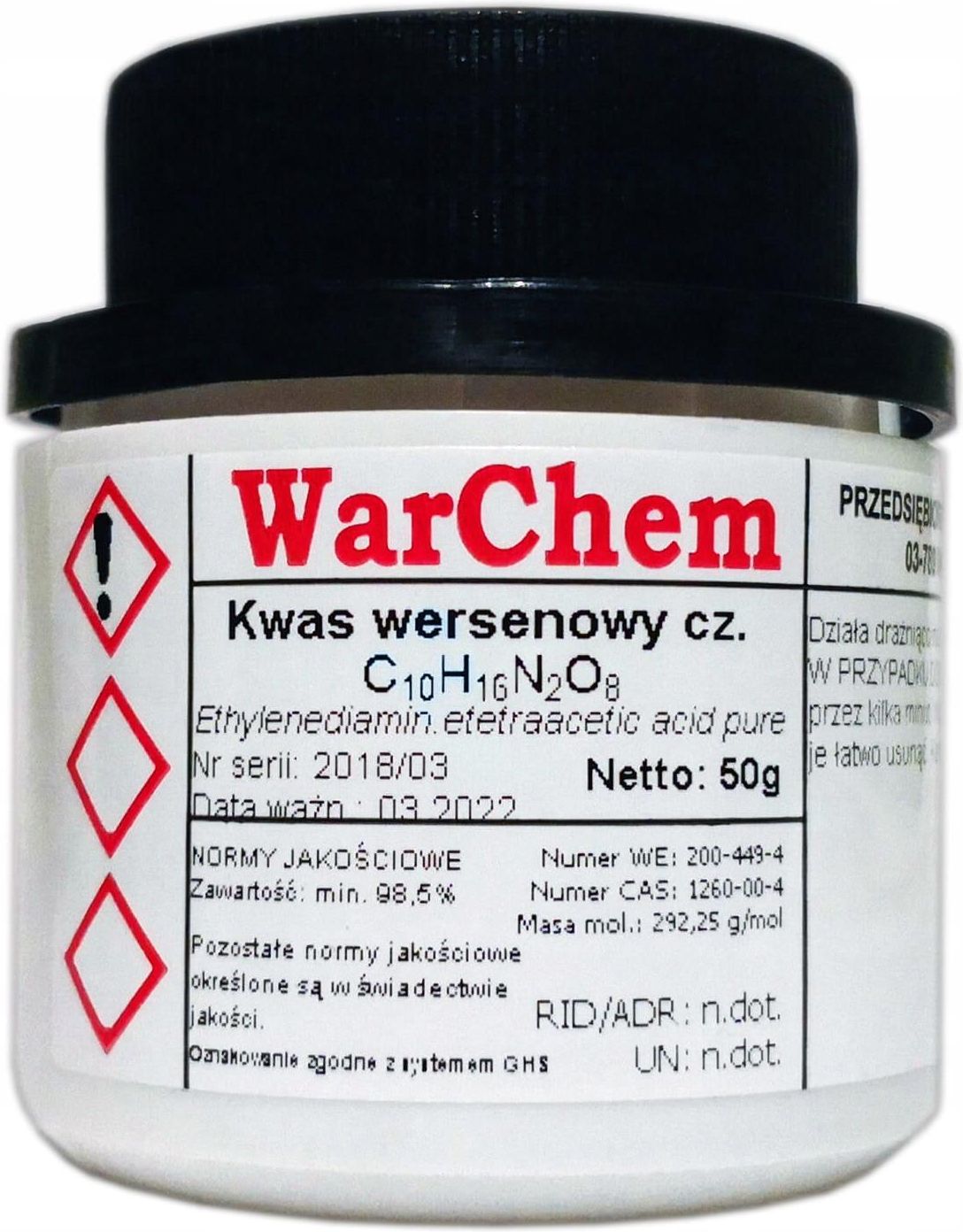 Drobne Akcesoria Medyczne Warchem Kwas Wersenowy Czysty 50G Ceny I