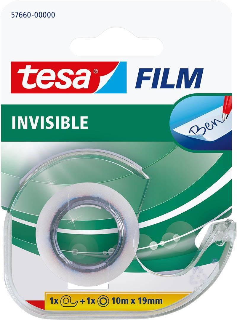 TESA Taśma biurowa TESAFILM INVISIBLE 10m x 19mm dyspenser Ceny i